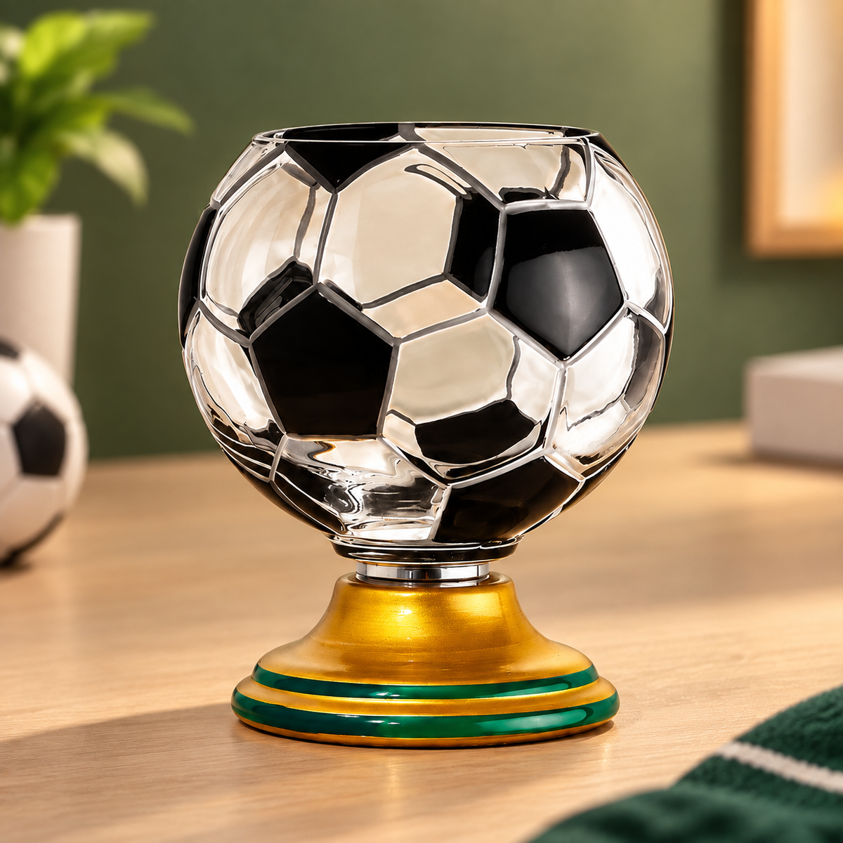 Rotating Football Shaped Drinking Glass