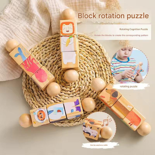 TwistyTails Wooden Animal Puzzle Toy