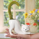 Cute Cat Ceramic Planter Pot
