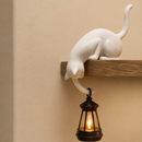 Playful Cat Shelf Hook Lantern Light