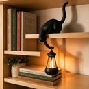 Playful Cat Shelf Hook Lantern Light