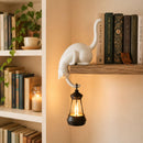 Playful Cat Shelf Hook Lantern Light