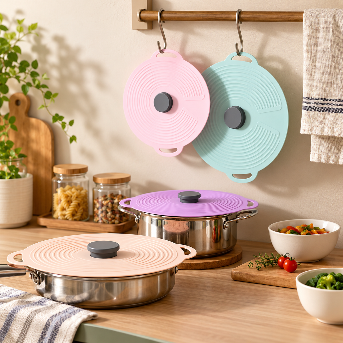 Universal Silicone Bowl Cover Set