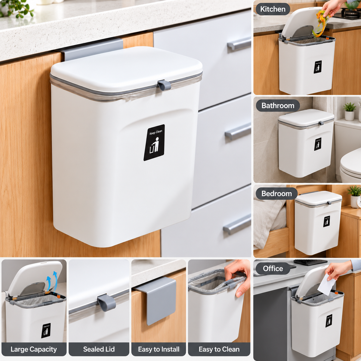 Smart Wall Mounted Waste Bin