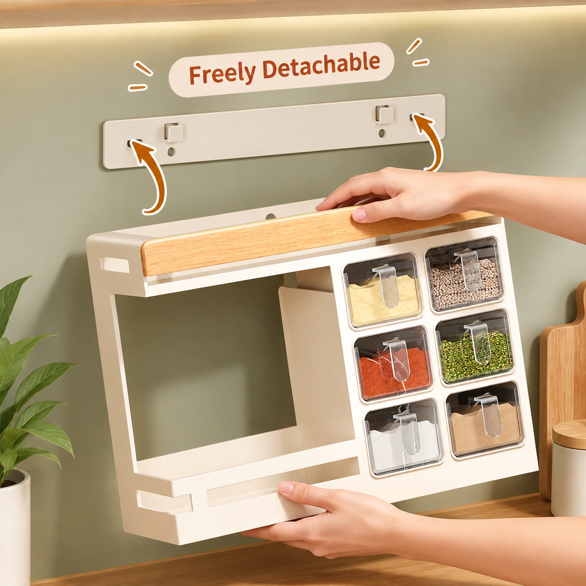 Smart Kitchen Spice & Bottle Storage Rack