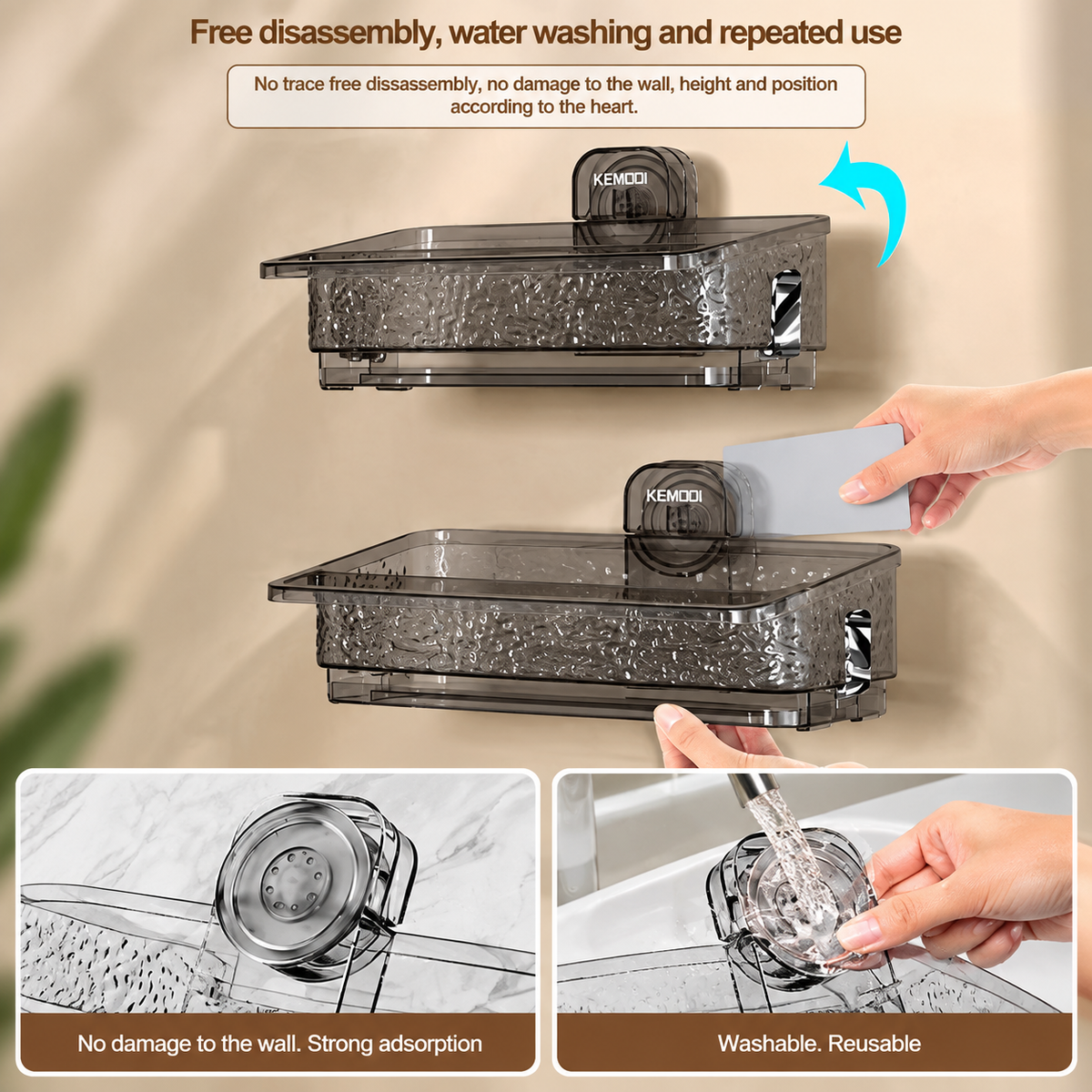Multi-Purpose Suction Drain Storage Basket