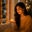 Beautiful Tulip Flower Diya
