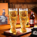 Football Trophy Inspired Beer Glass
