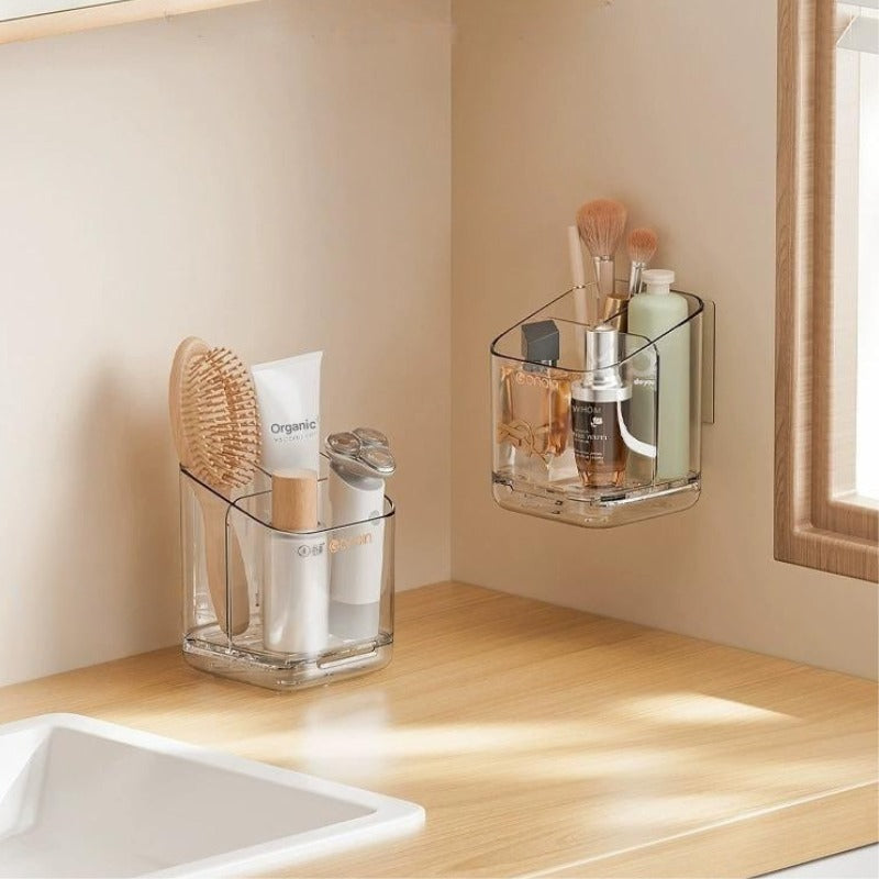 organized bathroom accessories