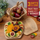 Bamboo Folding Fruit & Veggie Basket