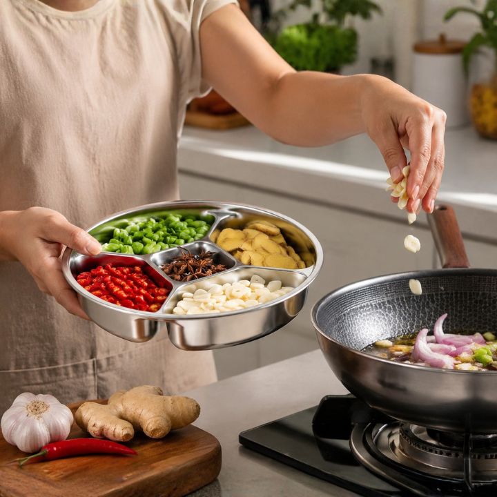 Multi Section Kitchen preparation Tray