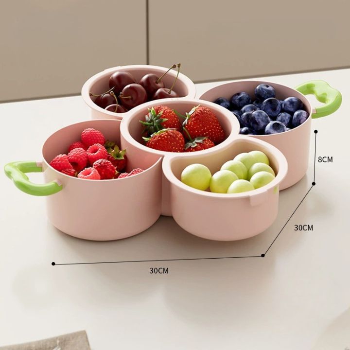 Dual Layer Drain & Serve Basket