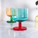 Rainbow Stem Drink Glasses