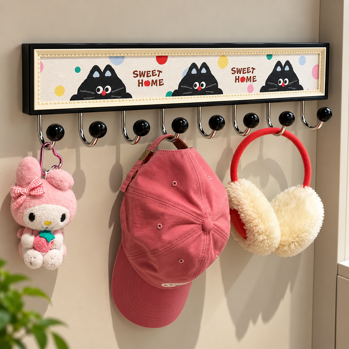 Multipurpose Wall Hook Rack