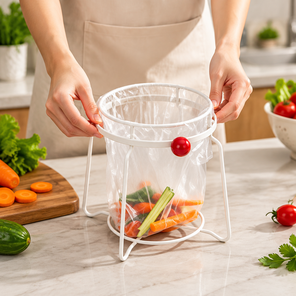 Portable Kitchen Waste Bag Stand