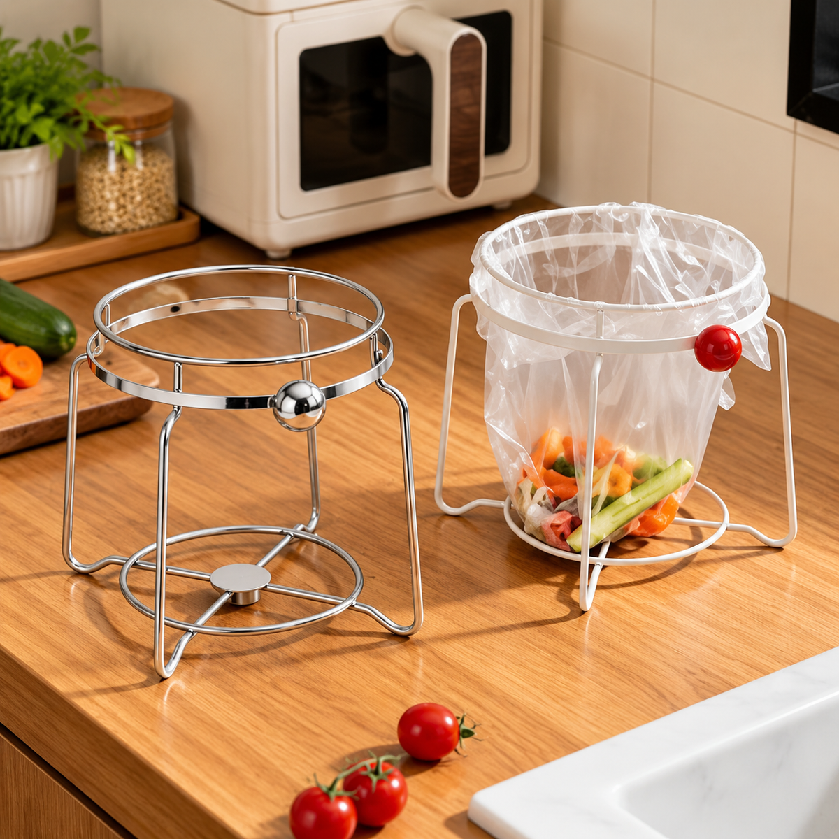 Portable Kitchen Waste Bag Stand