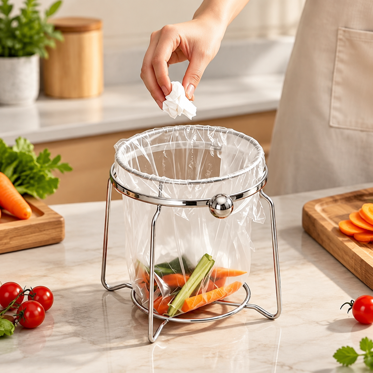 Portable Kitchen Waste Bag Stand