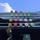Multi color Sunflower Car Dashboard Decor