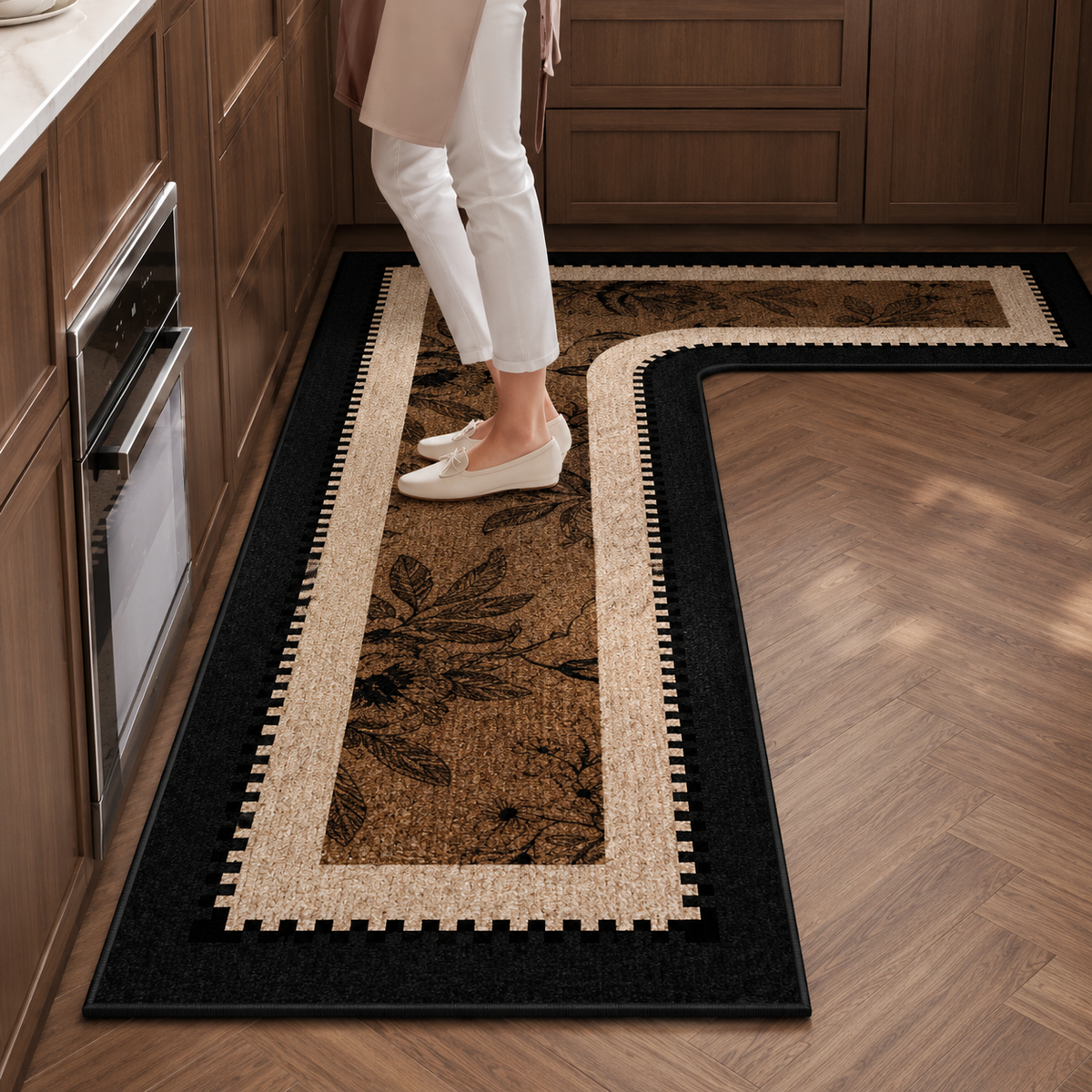 EasyClean L Shape Kitchen Mat