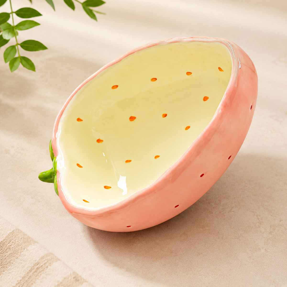 Cute Strawberry Style Serving Bowl