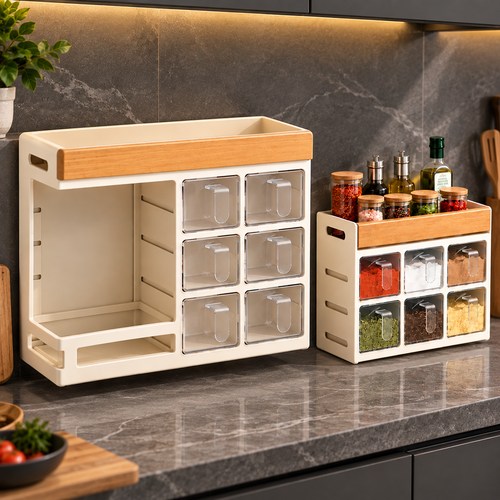 Smart Kitchen Spice & Bottle Storage Rack