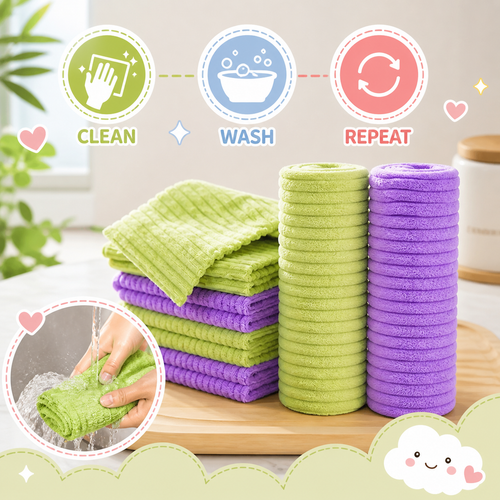 Reusable Kitchen Cleaning Cloth Roll
