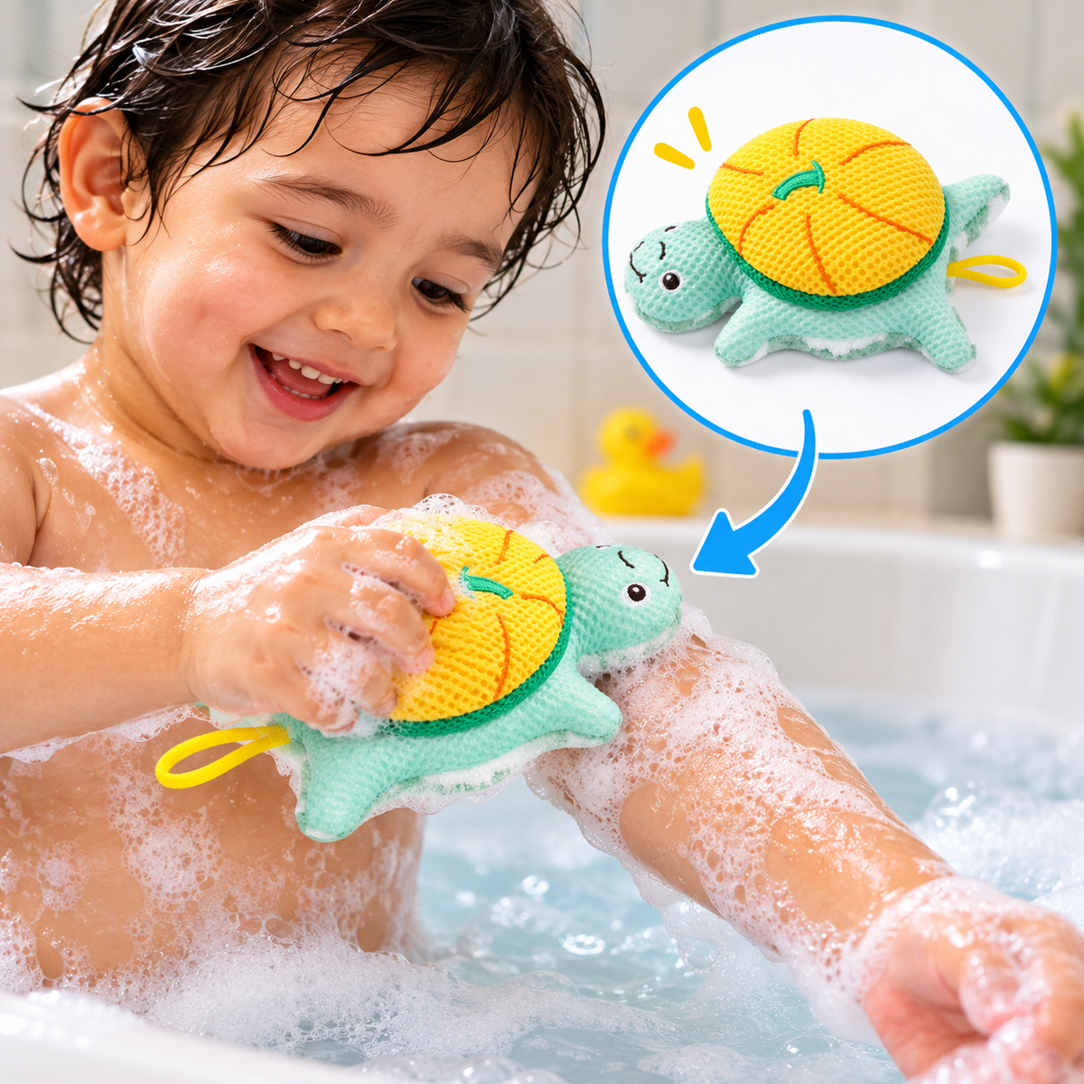 Soft Mesh Turtle Bath Sponge