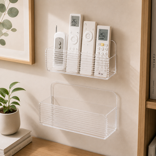 Wall Mounted Transparent Remote Holder
