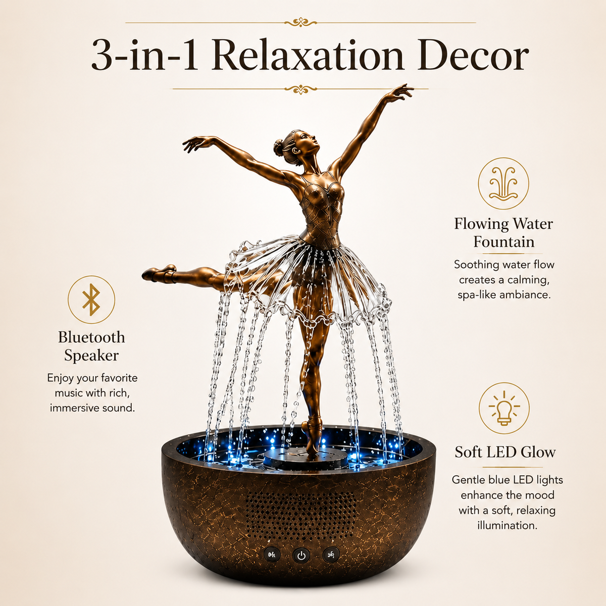 Beautiful Ballerina Tabletop Fountain