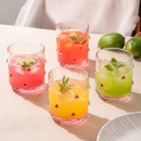 Fruity Charm Ribbed Glasses
