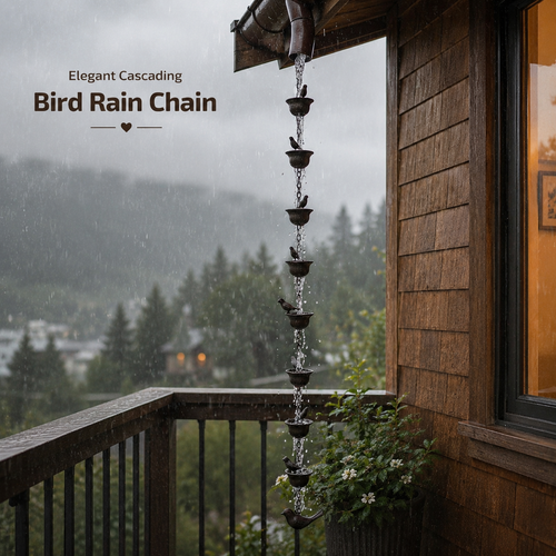 Elegant Cascading Bird Rain Chain