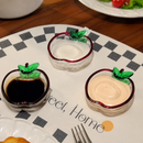 Apple Shaped Glass Dip Bowl