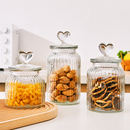 Elegant Heart Glass Storage Jar