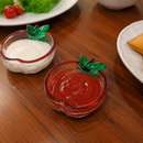 Apple Shaped Glass Dip Bowl