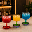 Rainbow Stem Drink Glasses
