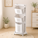 3-Tier Detachable Basket Laundry Cart