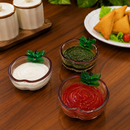 Apple Shaped Glass Dip Bowl