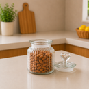 Elegant Heart Glass Storage Jar