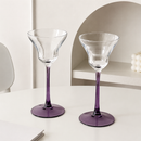 Elegant Purple Stemmed Cocktail Glass