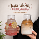 Insta-Worthy Printed Glass Cup