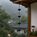 Classic Black Lotus Rain Chain (Length - 125 CM)