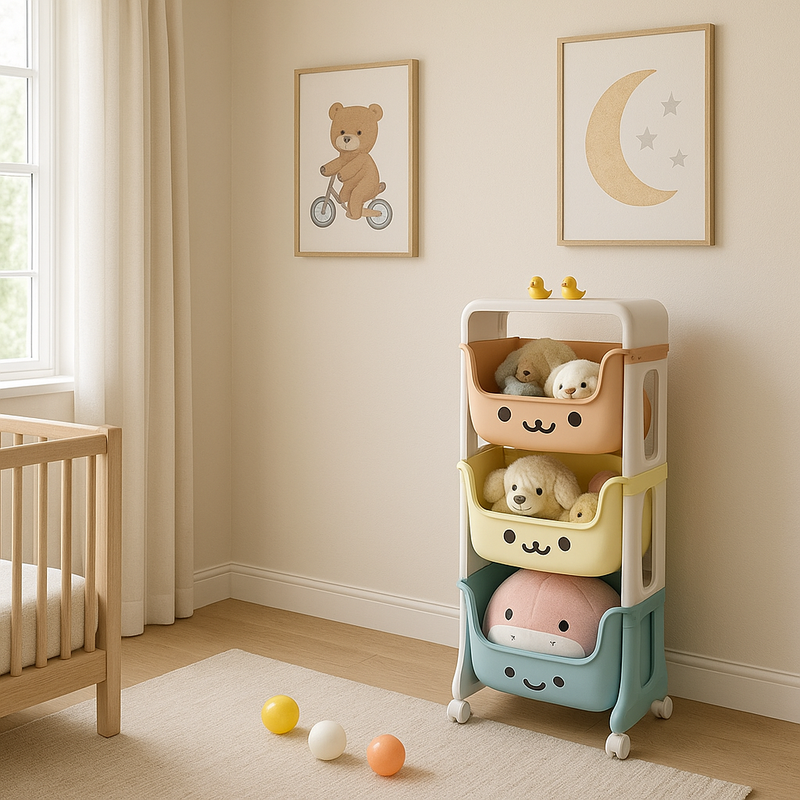 SmileyStack Toy Storage Trolley