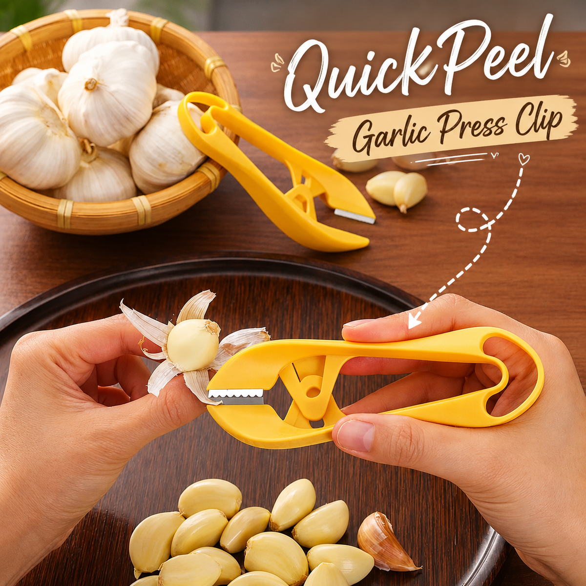 QuickPeel Garlic Press Clip