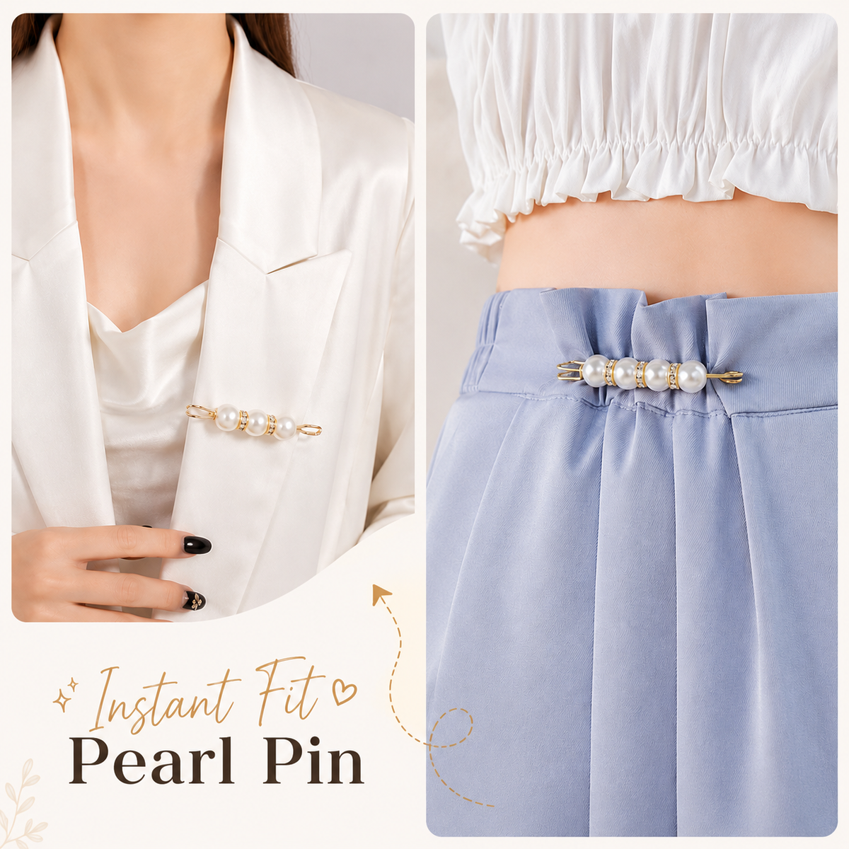Instant Fit Pearl Pin
