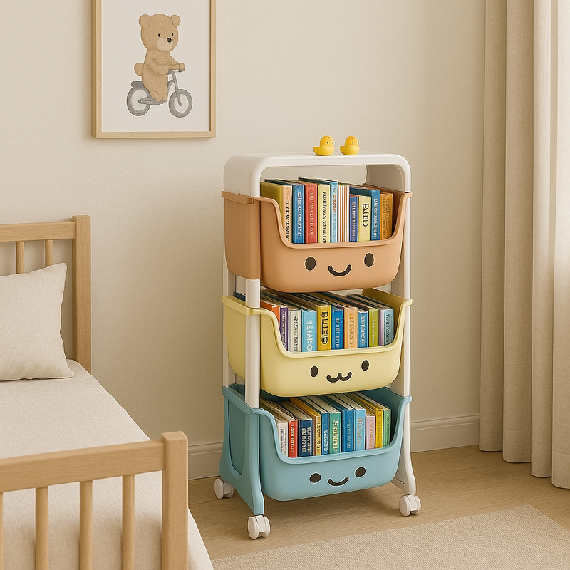 SmileyStack Toy Storage Trolley