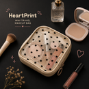 HeartPrint Mini Travel Makeup Bag