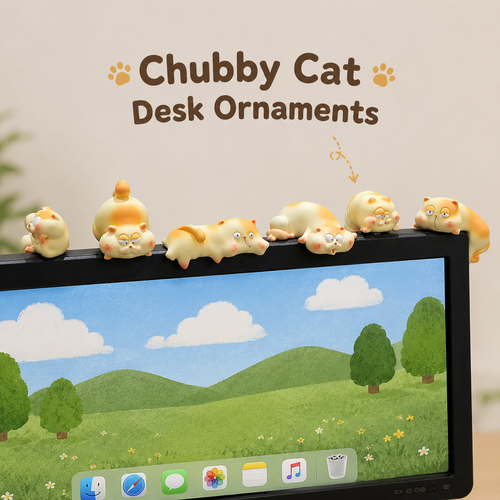 Chubby Cat Desk Ornaments