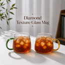 Diamond Texture Glass Mug