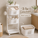 3-Tier Detachable Basket Laundry Cart
