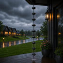 Classic Black Lotus Rain Chain (Length - 125 CM)